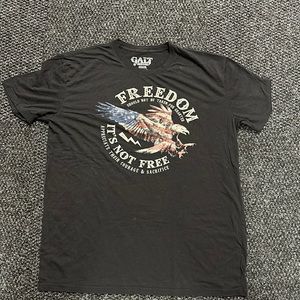 Freedom Should Not Be Taken For Granted T-shirt Mens Large Color BLK Like New